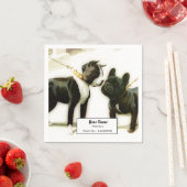 ボストンテリア&ブルフランスのドッグ スタンダードカクテルナプキン (インサイチュ)