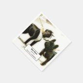 ボストンテリア&ブルフランスのドッグ スタンダードカクテルナプキン (角)