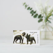 ボストンテリア&ブルフランスのドッグ 名刺 (スタンド正面)