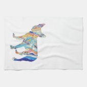 ボストンテリア，ボストンテリア キッチンタオル (横)