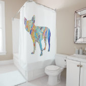 ボストンテリア，ボストンテリア シャワーカーテン (インサイチュ)