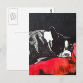 ボストンテリア ポストカード (正面/裏面)