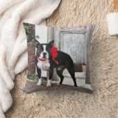 ボストンテリア-マイル クッション (ブランケット)