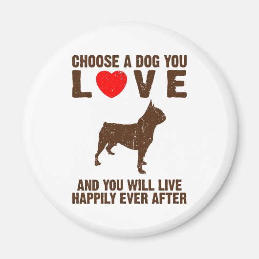 ボストンテリア マグネット (正面)