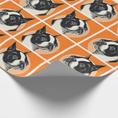 ボストンテリア ラッピングペーパー (角)