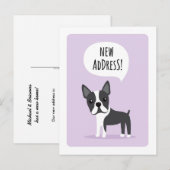 ボストンテリア 新住所 引越のお知らせ 案内ポストカード (正面/裏面)