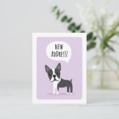 ボストンテリア 新住所 引越のお知らせ 案内ポストカード (スタンド正面)