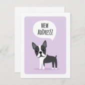 ボストンテリア 新住所 移動のお知らせ 案内ポストカード (正面/裏面)