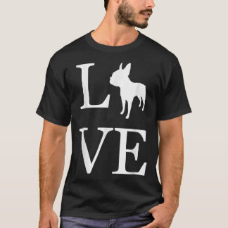 ボストンテリア 犬好き 白 グラフィック ペット 愛してる Tシャツ