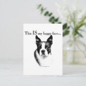 ボストンテリア 笑顔 ポストカード (スタンド正面)