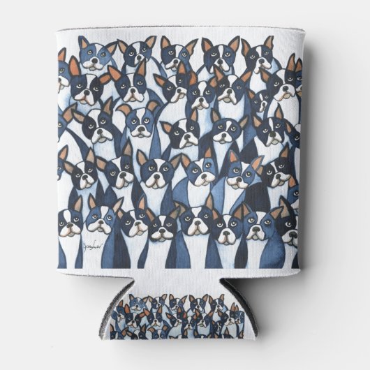 ボストンテリア 缶クーラー (正面)