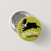 ボストンテリア 缶バッジ (正面&裏面)