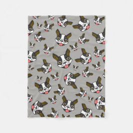 ボストンテリア#15 フリースブランケット