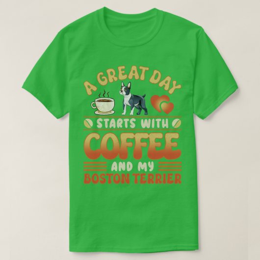 ボストンテリア Tシャツ (デザイン正面)