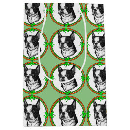 ボストンテリアSaint patricks day ミディアムペーパーバッグ