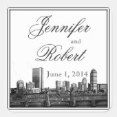 ボストンデスティネーションウェディング封筒用シール スクエアシール (正面)