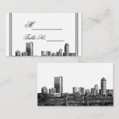 ボストンデスティネーションウェディング座席表 プレイスカード (正面/裏面)