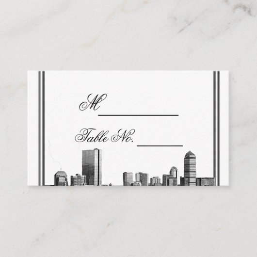 ボストンデスティネーションウェディング座席表 プレイスカード (正面)