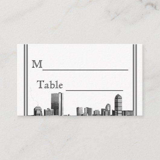 ボストンデスティネーションウェディング座席表 プレイスカード (正面)