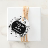 ボストントイルパーソナライズされた結婚式の引き出物ラベル フェイバータグ (インサイチュ)