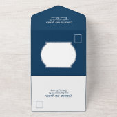 ボストントイル海軍オールインワンウェディング招待 オールインワン招待状 (外側)