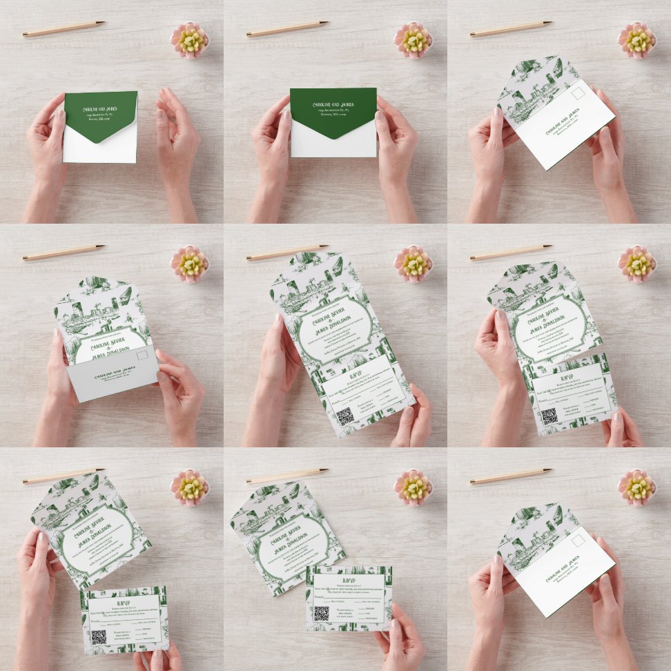 ボストントイレフォレストグリーンアリンワンウェディングイベント オールインワン招待状