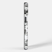 ボストントイレブラックアンドホワイトフォンケース Case-Mate iPhoneケース (裏面 / 右)