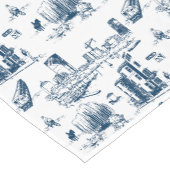 ボストントイレブラックアンドホワイト ショートテーブルランナー (コーナー)