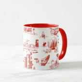 ボストントイレレッド マグカップ (正面右)