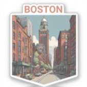 ボストントラベラーアデリシャブルギフトアイディア シール (正面)