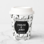 ボストントワパーソナライズされたル結婚ズ紙カップ 紙コップ (正面)