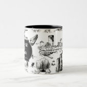 ボストントワパーソナライズされたル結婚ズ・デイト・マグ ツートーンマグカップ (中央)