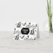 ボストントワールパーソナライズされたサンキューカード ノートカード (正面)