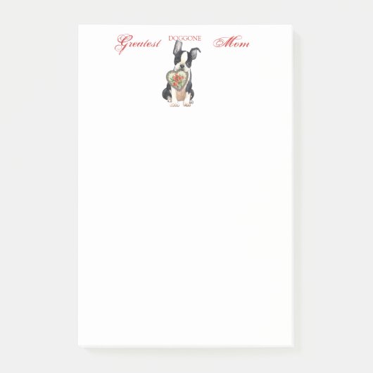 ボストンハートのお母さん ポストイット (正面)