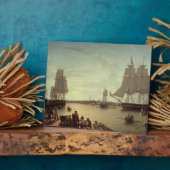 ボストンハーバーから憲法埠頭 フォトプラーク (側面)