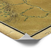 ボストンハーバーの革命戦争の地図1776 ポスター (角)