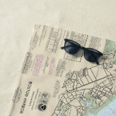 ボストンハーバー航海のチャート13270 ビーチタオル (インサイチュ)