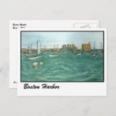 ボストンハーバー ポストカード (正面/裏面)