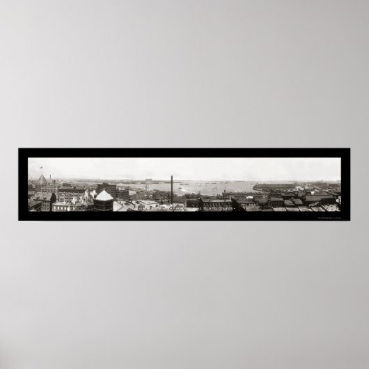 ボストンハーバーMA写真1912 ポスター (正面)