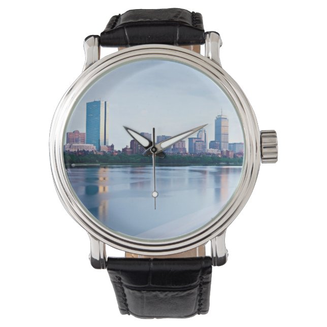 ボストンバックベイの向こう側シャルル川 腕時計 (正面)