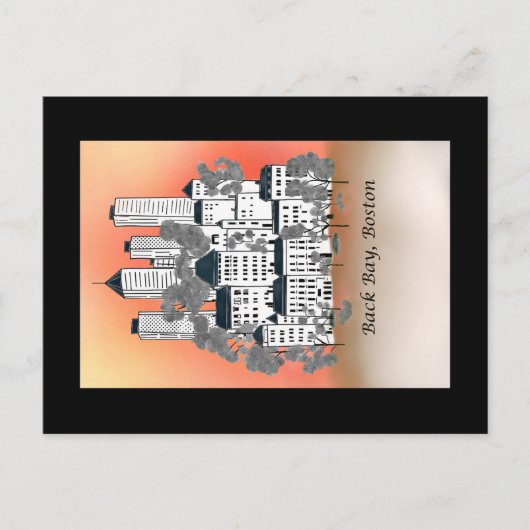 ボストンバックベイサンセットポストカード ポストカード (正面)