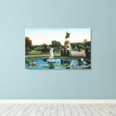 ボストンパブリックガーデンビューオブビーナスのバス キャンバスプリント (インサイチュ (ウッドフロア))