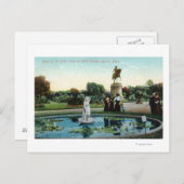 ボストンパブリックガーデンビューオブビーナスのバス ポストカード (正面/裏面)
