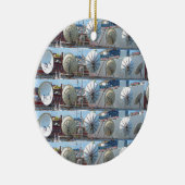 ボストンパラボラアンテナのインターネットTVコミュニケーションハブ セラミックオーナメント (右)