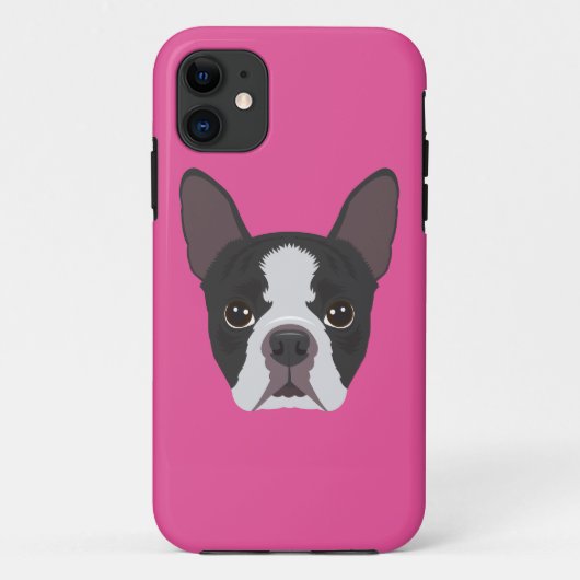ボストンピンクのテリア Case-Mate iPhoneケース (裏面)