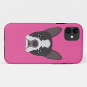 ボストンピンクのテリア Case-Mate iPhoneケース (裏面(横))