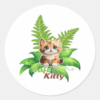 ボストンフェローの猫に安全な植物ママへのギフト ラウンドシール