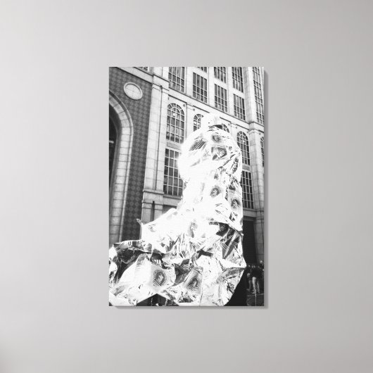 ボストンフォイル・ボストンマラソンのランナー キャンバスプリント (正面)