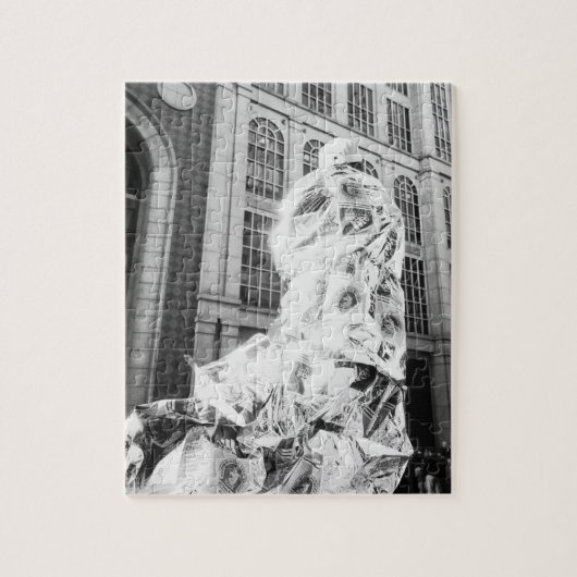 ボストンフォイル・ボストンマラソンのランナー ジグソーパズル (縦)