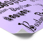 ボストンフォントオンラベンダー ポスター (角)